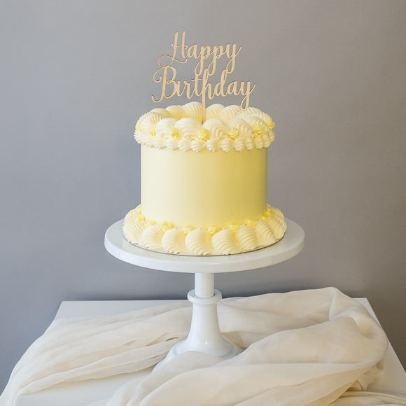 Pastel Dreams in Yellow | Buttercream Iced Cake