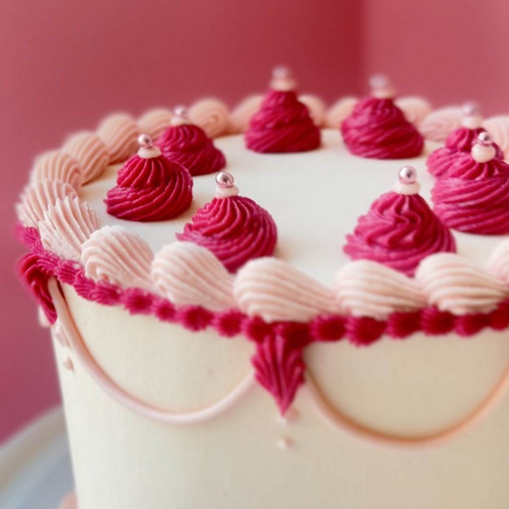 Piped Perfection | Buttercream Iced Cake