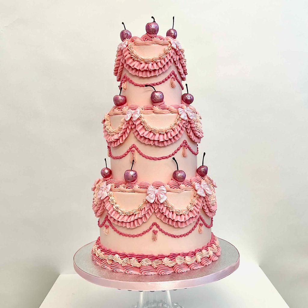 Cherries & Bows | Buttercream Iced Cake