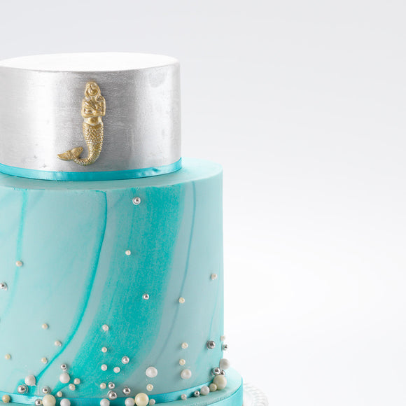 The Mermaid | Two Tier Fondant Iced Cake