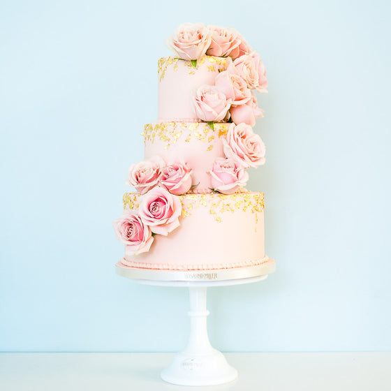 Garden Rose Three Tier Buttercream Cake