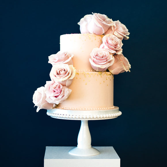 Garden Rose Three Tier Buttercream Cake