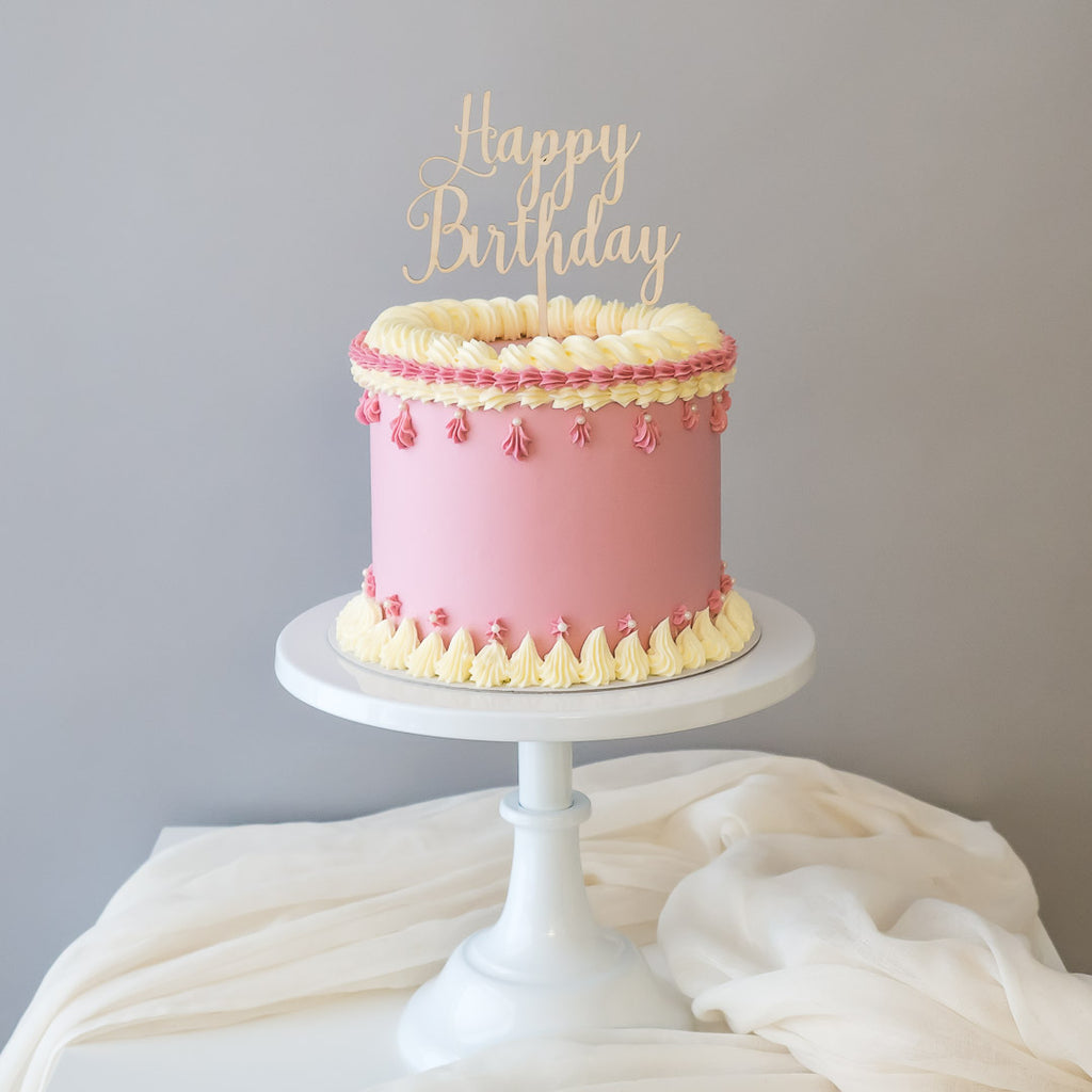Pastel Dreams in Pink | Buttercream Iced Cake