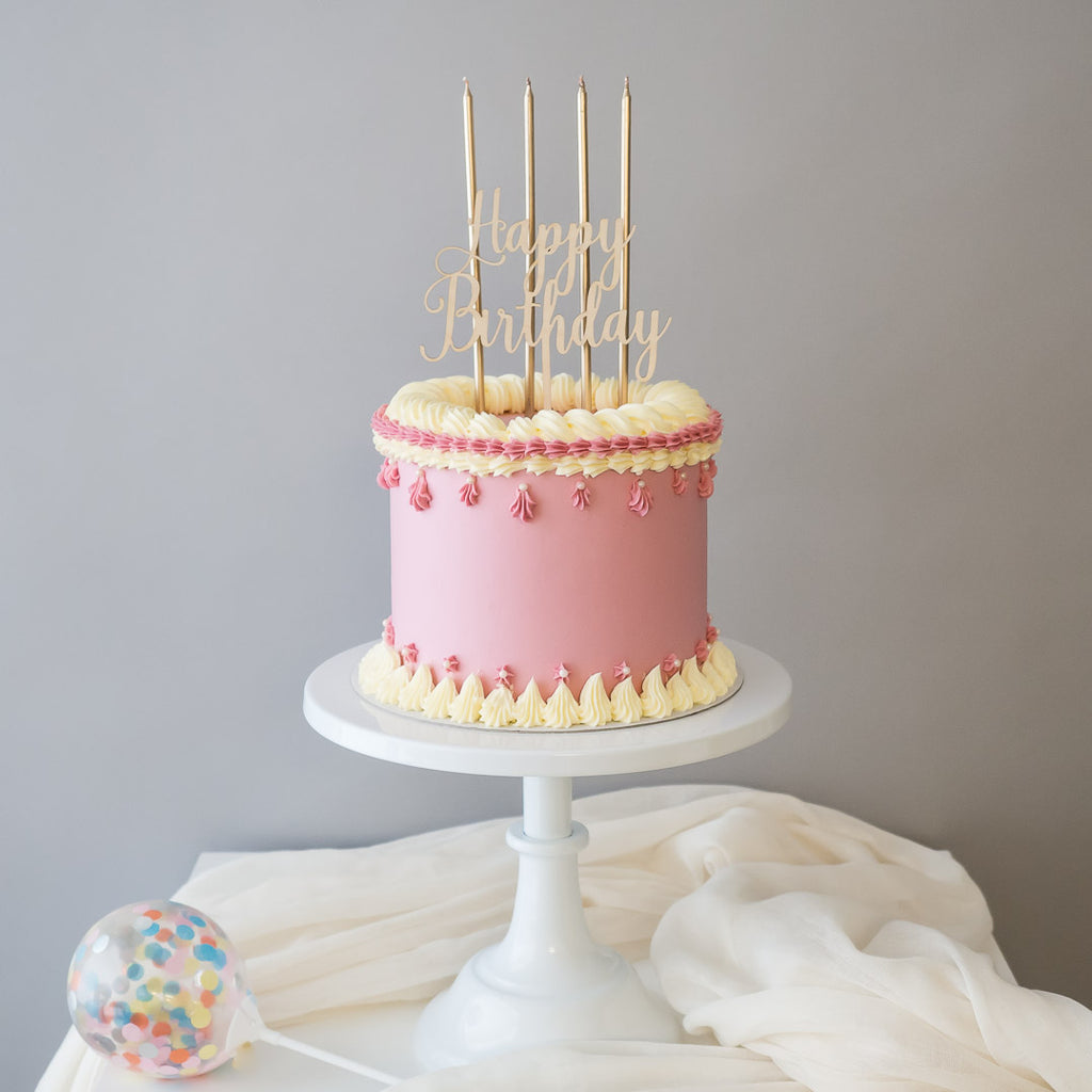 Pastel Dreams in Pink | Buttercream Iced Cake