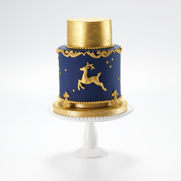 The Reindeer | Two Tier Fondant Iced Cake